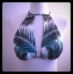 L.A Hearts Keyhole Bikini SwTop XL Palm Leaf Print